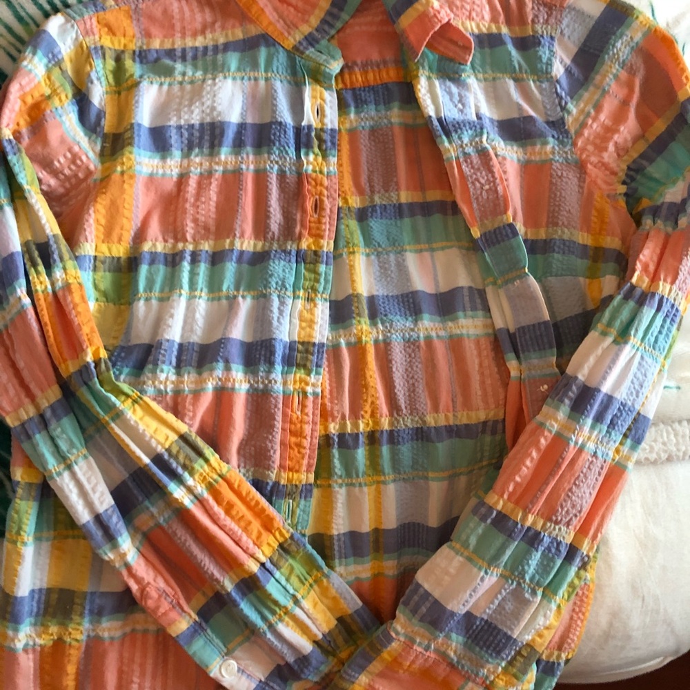 Light colored button down
